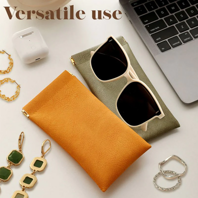Faux Leather Glasses Pouch